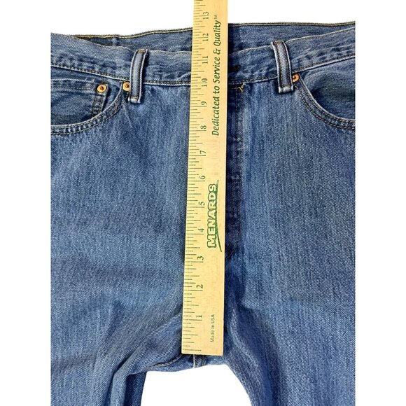 Levi’s 501 Jeans Mens 35x34 Blue Denim Button Fly Made in Egypt Used - Picture 11 of 15